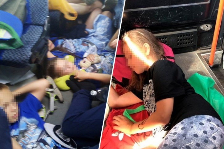 Руководитель группы прислала родителям фото, как дети спят на полу маршрутки