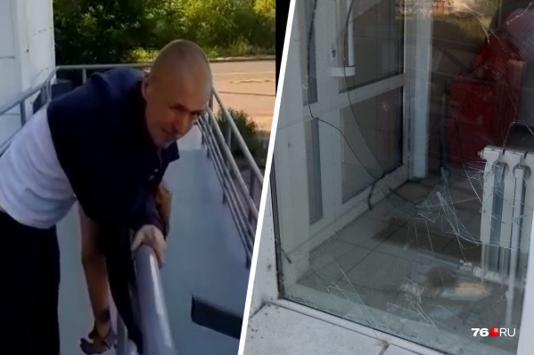 В качестве орудия для битья витрин магазина мужчина выбрал тротуарную плитку В качестве орудия для битья витрин магазина мужчина выбрал тротуарную плитку