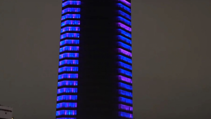 «Наша башня Саурона во всей красе»: мэр показал подсветку КАТЭКа
