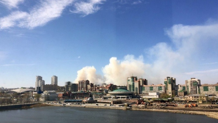 Видно из всех районов: крупный природный пожар окутал дымом Челябинск