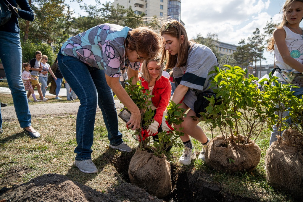 В одиночку с посадкой деревьев справиться было бы сложно В одиночку с посадкой деревьев справиться было бы сложно