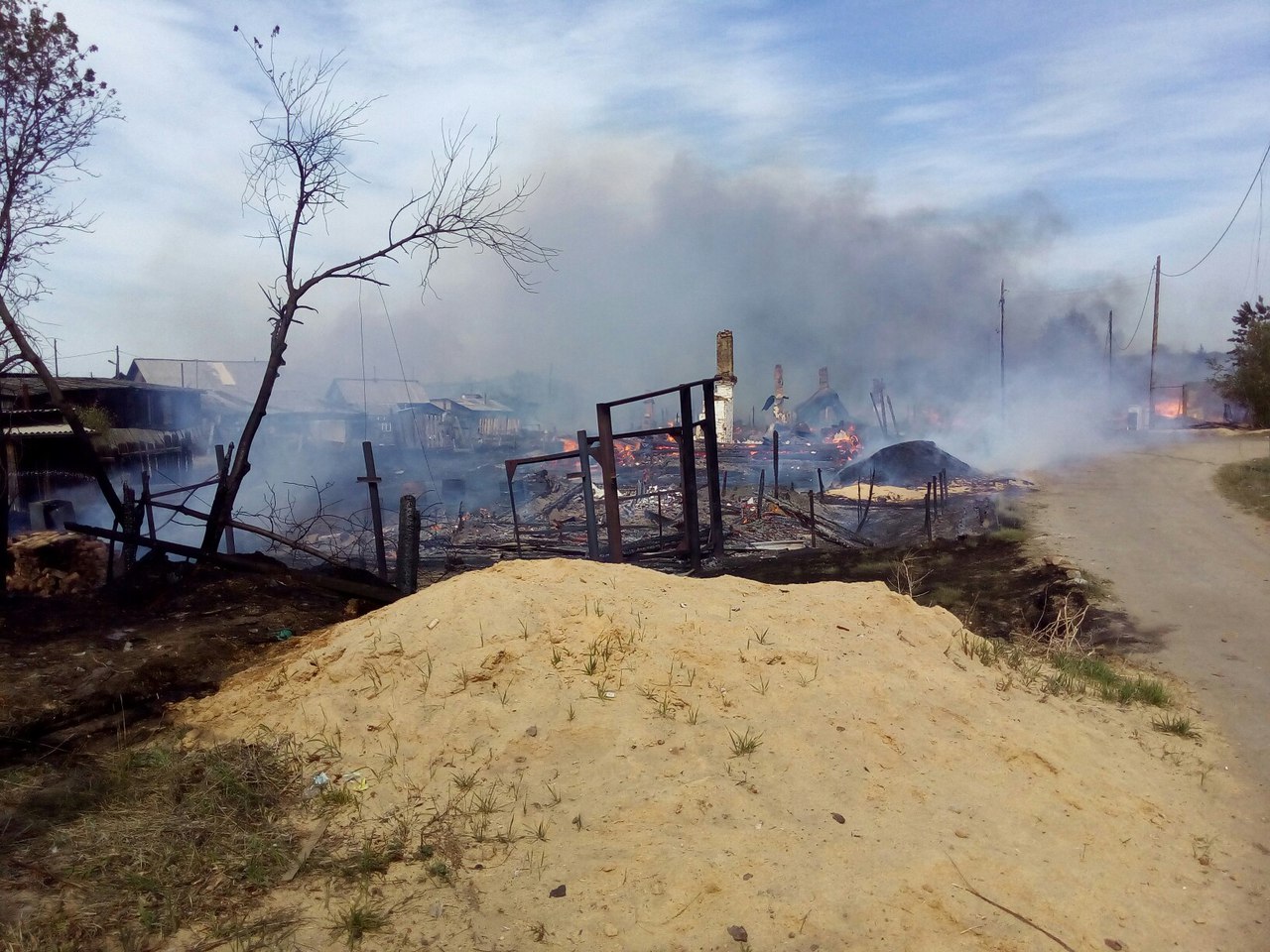Всё, что осталось от сгоревших домов в Канске