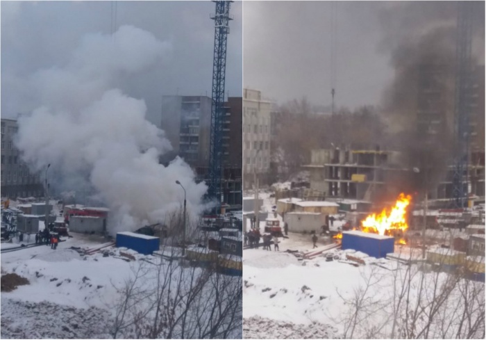 Пожар произошёл неподалёку от перекрёстка улиц Немировича-Данченко и Ватутина Пожар произошёл неподалёку от перекрёстка улиц Немировича-Данченко и Ватутина