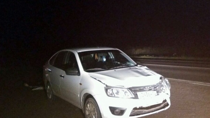 На трассе Башкирии легковушка сбила пешехода