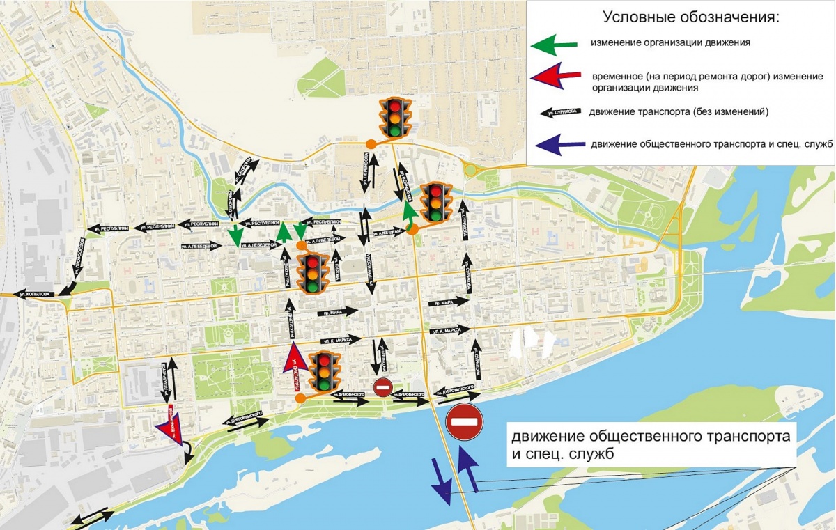 Карта перекрытых дорог киров