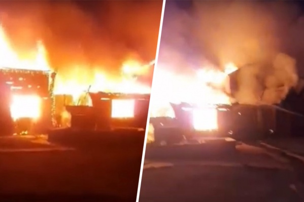 Огонь уничтожил постройки Огонь уничтожил постройки