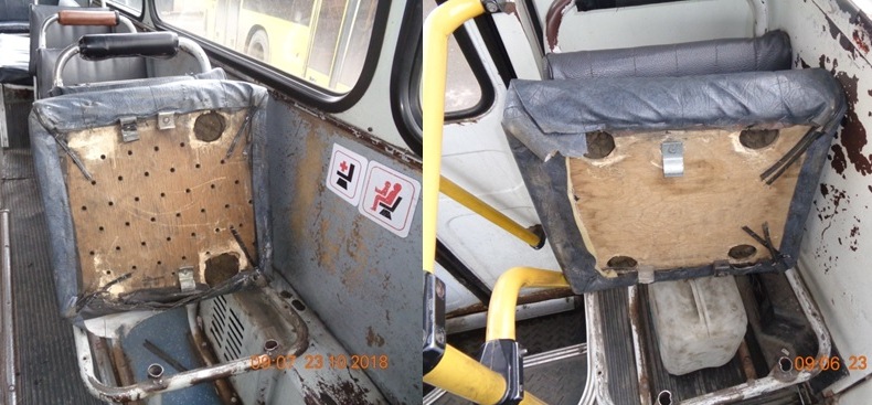 Сломанные сиденья и грязь: названы худшие автобусы месяца