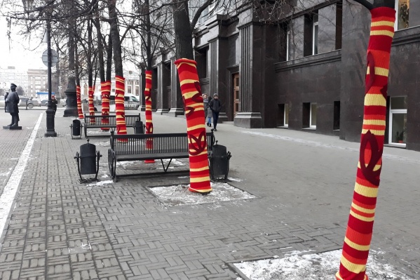 В такой холод хочется утеплиться даже деревьям Кировки! В такой холод хочется утеплиться даже деревьям Кировки!