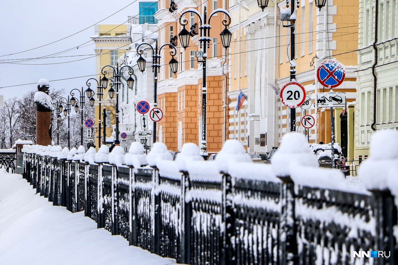 Улицы Нижнего Новгорода зимой