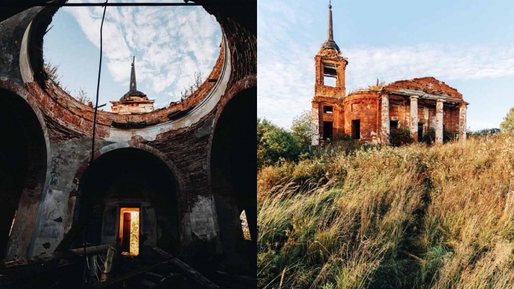 Фотограф из Нижнего Новгорода нашел необыкновенную церковь в чистом поле