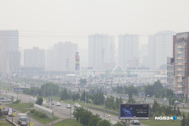 В дыму оказались все районы Красноярска 