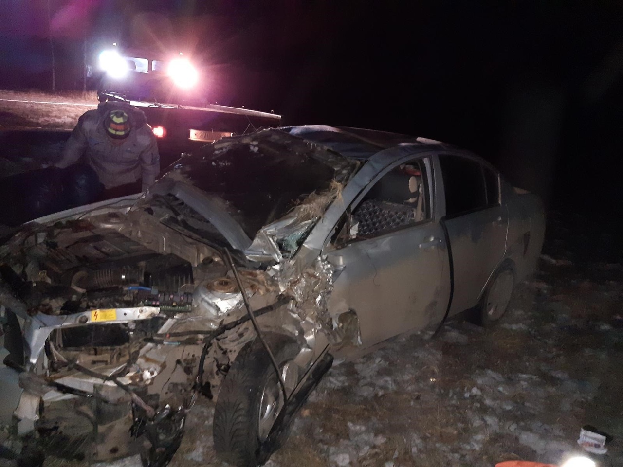 В Самарской области пьяный водитель устроил лобовое ДТП с грузовиком