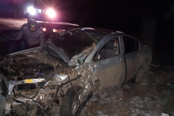 Перед у авто виновника аварии оказался всмятку Перед у авто виновника аварии оказался всмятку