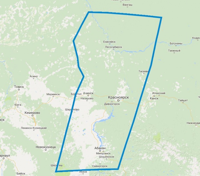 Красноярск енисейск карта