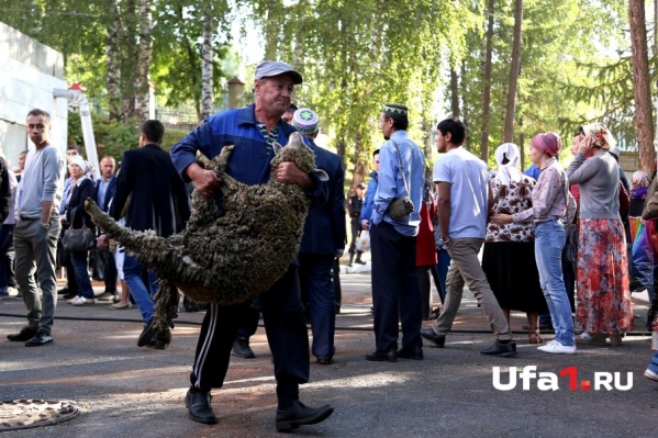 За процессом жертвоприношения наблюдают люди, некоторым из них это представляется негуманным За процессом жертвоприношения наблюдают люди, некоторым из них это представляется негуманным