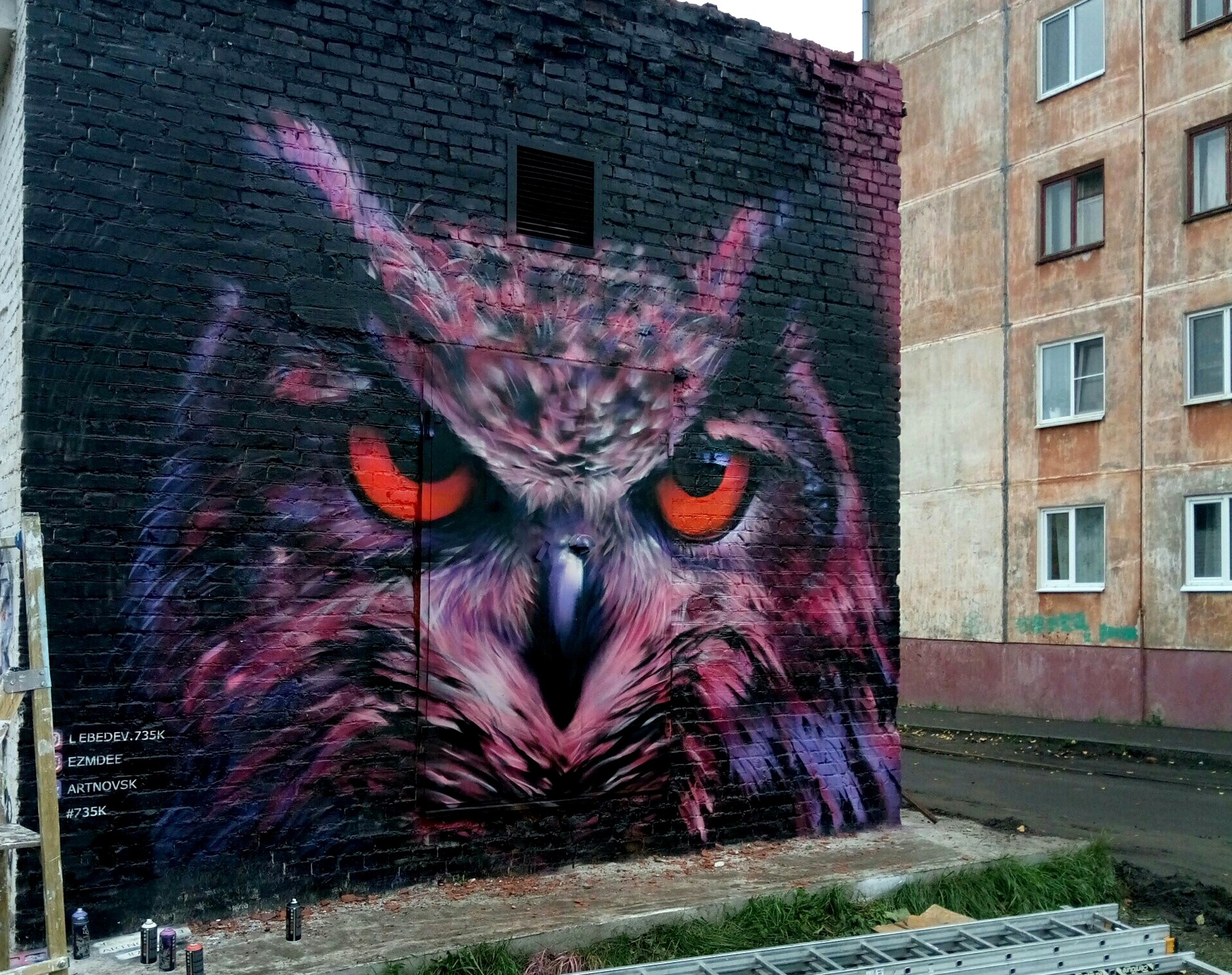 Owl граффити