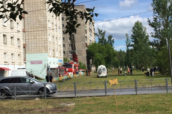 Пожарные с помощью лестницы эвакуировали пять человек Пожарные с помощью лестницы эвакуировали пять человек