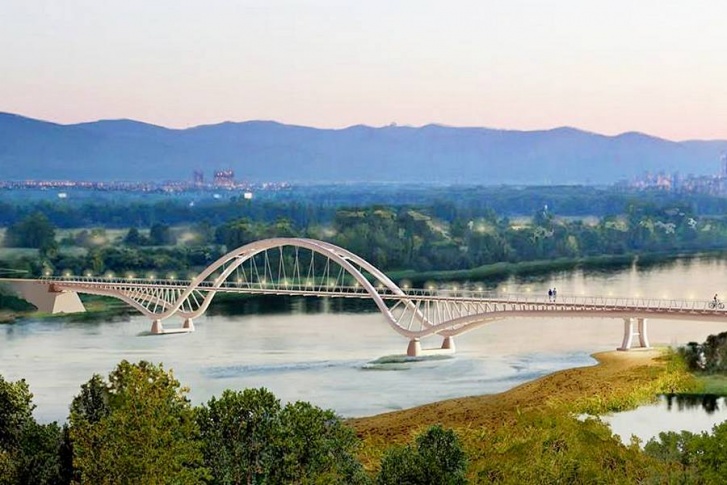 Новый велопешеходный мост должен связать «Зелёную рощу» с островом Татышев