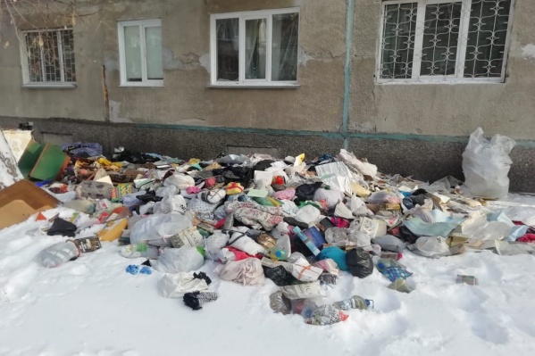 Мусор из квартиры пенсионерки валяется под окнами на Чемской, 20 второй день Мусор из квартиры пенсионерки валяется под окнами на Чемской, 20 второй день