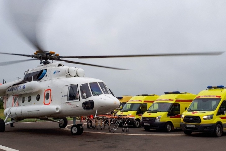 Новый вертолет белого цвета будет вылетать для помощи пострадавшим в отдаленных районах края 