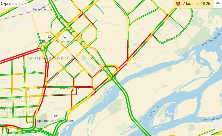 Пробки в ставрополе сейчас. Карта Красноярска с пробками. 7 Баллов пробки в Бишкеке.