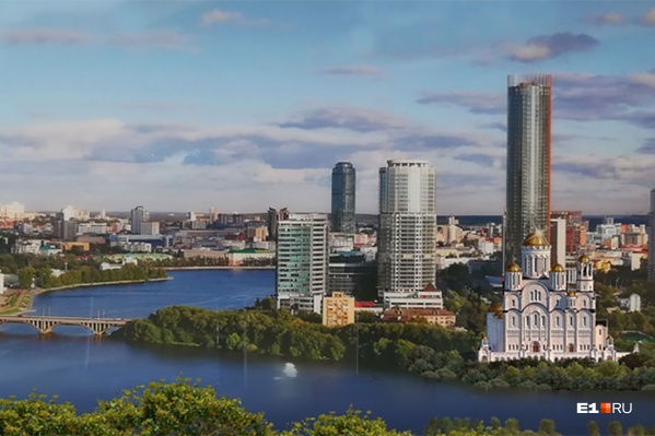 Так храм выглядел бы за Макаровским мостом, но эту площадку не включили в список Так храм выглядел бы за Макаровским мостом, но эту площадку не включили в список