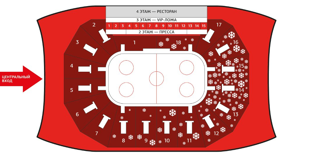 Арена омск план зала