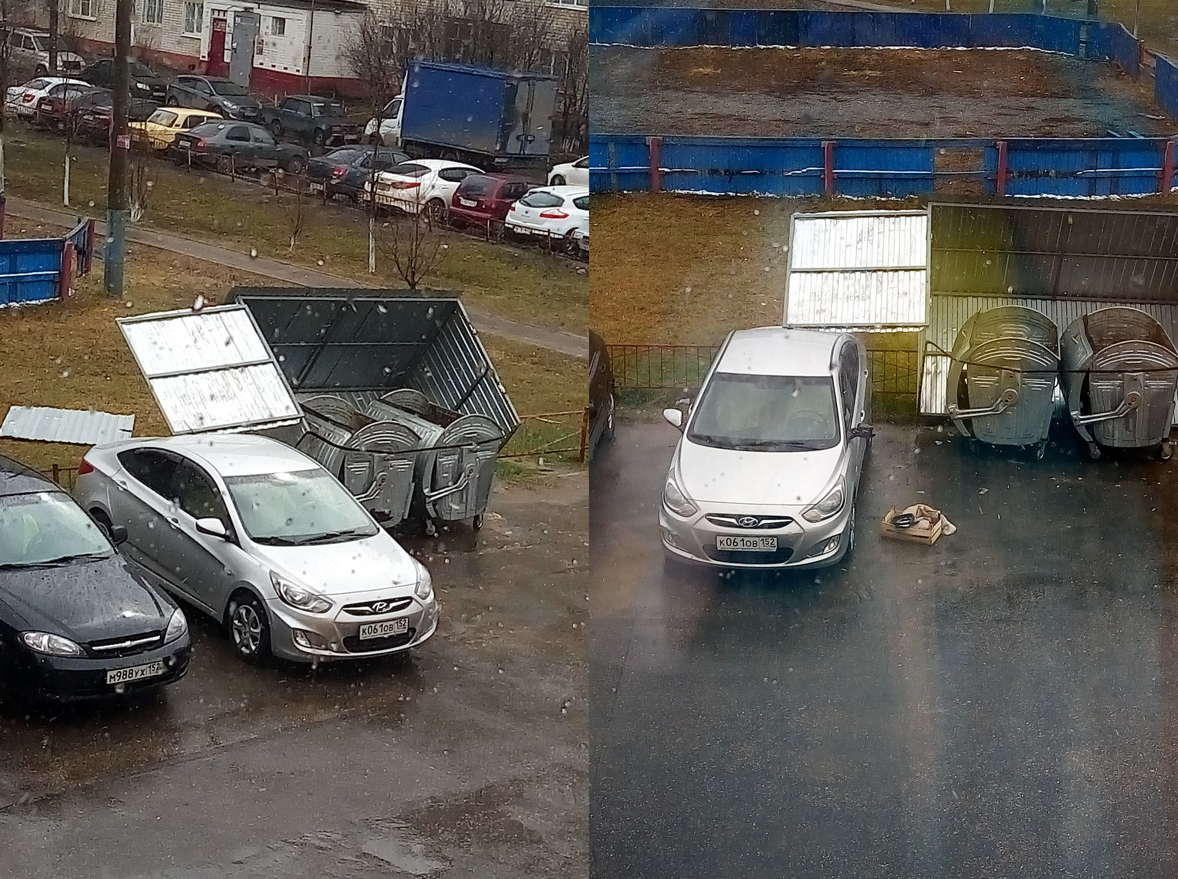 На Автозаводе автомобилист лишился зеркала заднего вида, припарковавшись у помойки