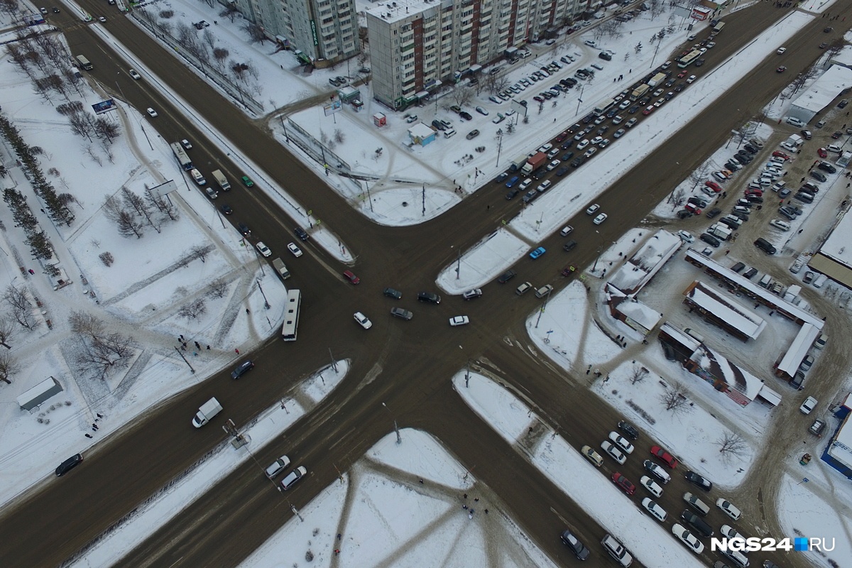 Фото перекрестка сверху