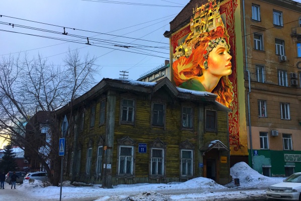 Хранительница «нарисована» на доме по адресу: Советская, 13 Хранительница «нарисована» на доме по адресу: Советская, 13