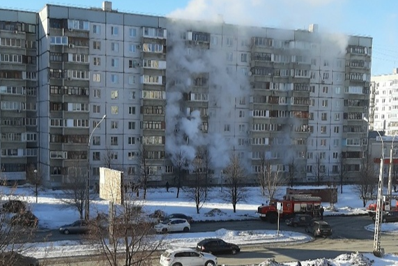 Возгорание произошло на балконе Возгорание произошло на балконе