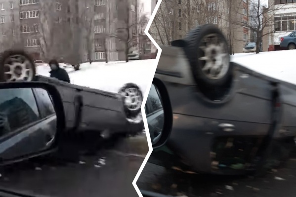 Причиной серьёзной аварии очевидцы называют состояние дороги Причиной серьёзной аварии очевидцы называют состояние дороги