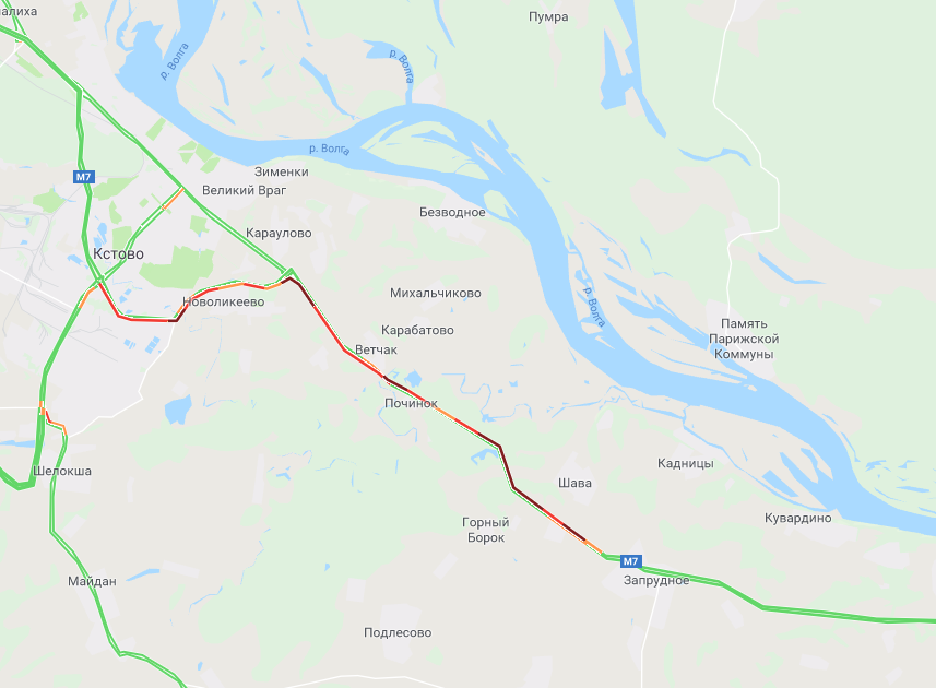 Пробки кстово работки сейчас онлайн карта со спутника в реальном времени