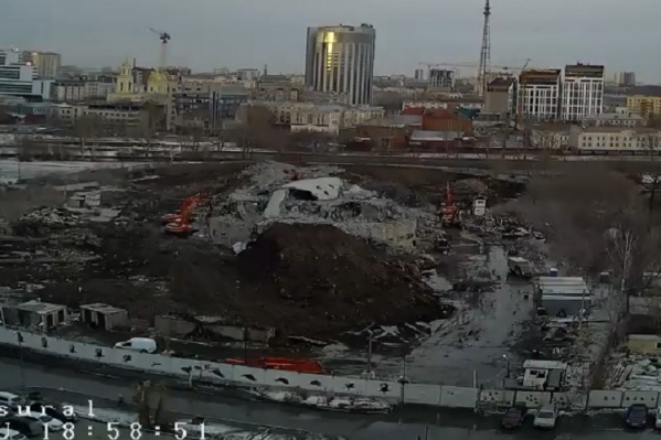 Панорама снесённой телебашни Панорама снесённой телебашни 