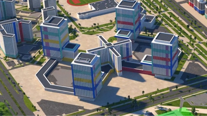 Полосатый крест: рассматриваем гигантское здание, в которое переедет Уральский медицинский университет