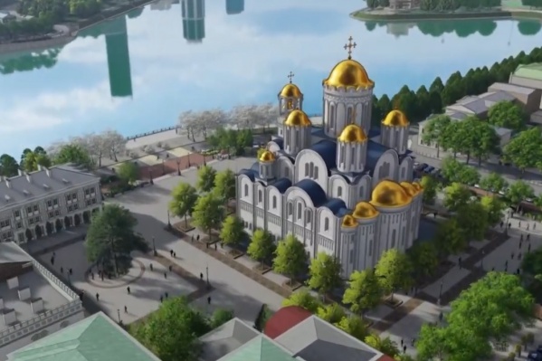 Так храм будет выглядеть на месте Приборостроительного завода Так храм будет выглядеть на месте Приборостроительного завода