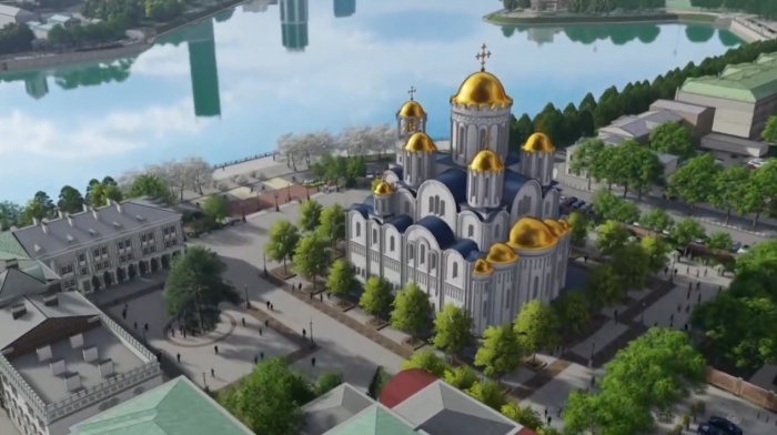 Так храм будет выглядеть на месте Приборостроительного завода Так храм будет выглядеть на месте Приборостроительного завода
