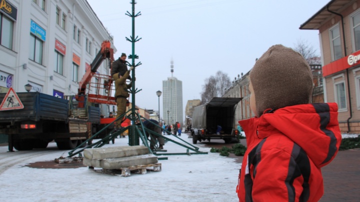 Из-за открытия новогодней ёлки часть улицы Поморской в Архангельске перекроют