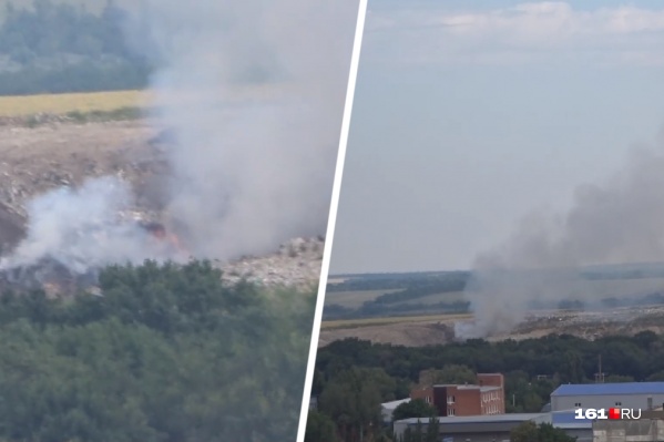 Пожар начался на полигоне в 8 утра Пожар начался на полигоне в 8 утра