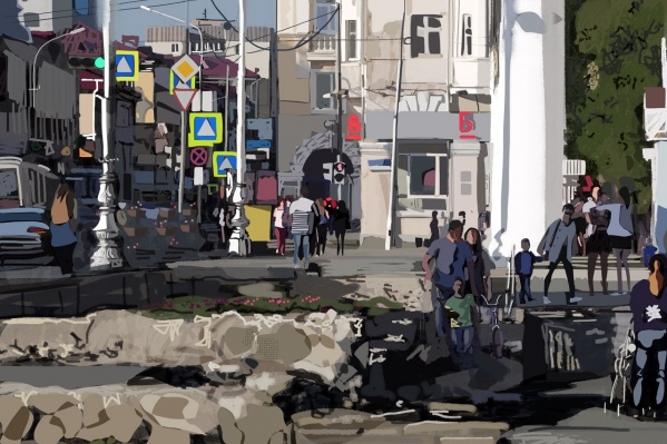 Центр Кургана год назад, накануне Дня города Центр Кургана год назад, накануне Дня города