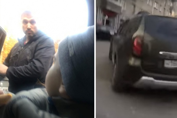 На видео видно, как водитель вышвыривает пассажиров На видео видно, как водитель вышвыривает пассажиров