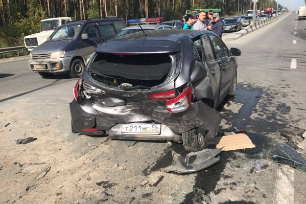 В аварии сошлись четыре машины В аварии сошлись четыре машины