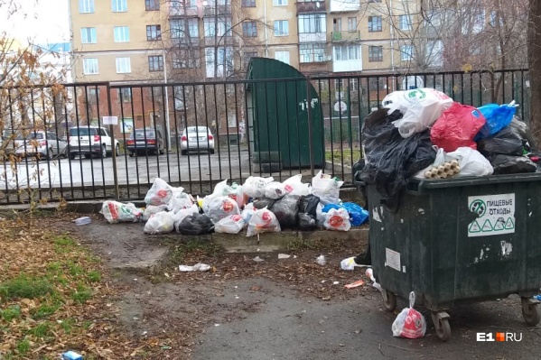 Контейнерную площадку загородили забором, а для всех остальных жителей выделили один бак Контейнерную площадку загородили забором, а для всех остальных жителей выделили один бак