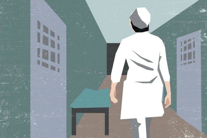 Для агрессивных пациентов в больнице есть специальные наблюдательные палаты с решетками