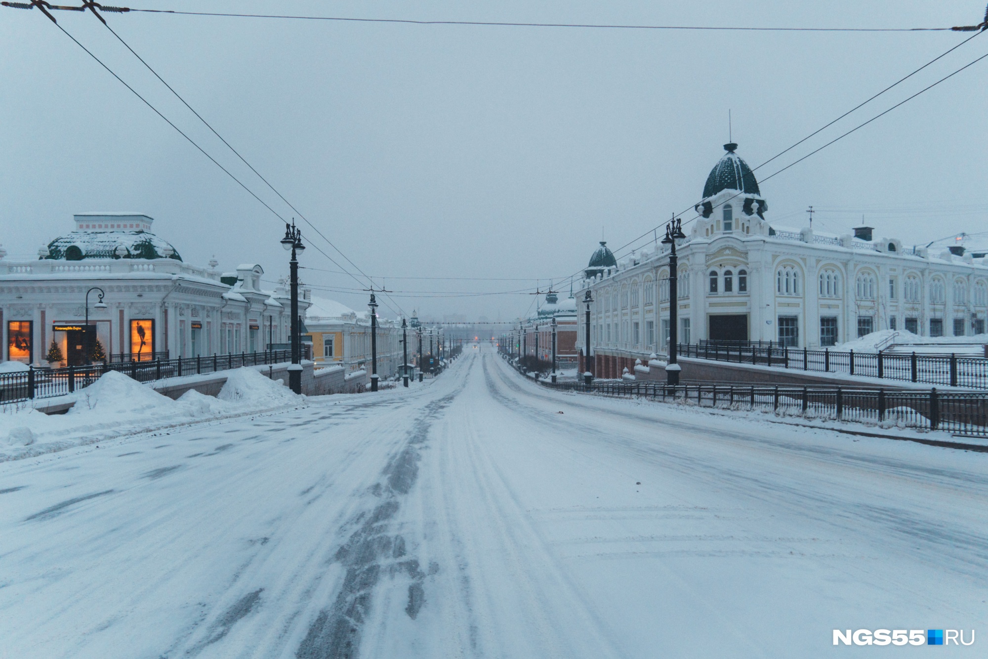 Омск первый снег 2020