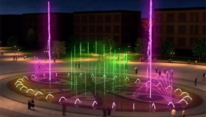 Новый фонтан на эспланаде в День города покажет два светомузыкальных шоу