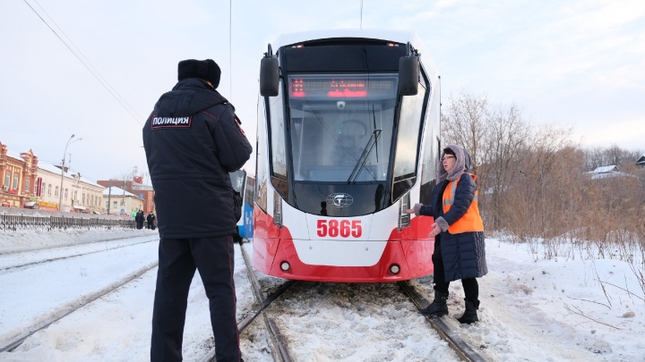 Полиция запретила эксплуатацию трамвая «Лев». Он снова вышел на линию с неработающими габаритами