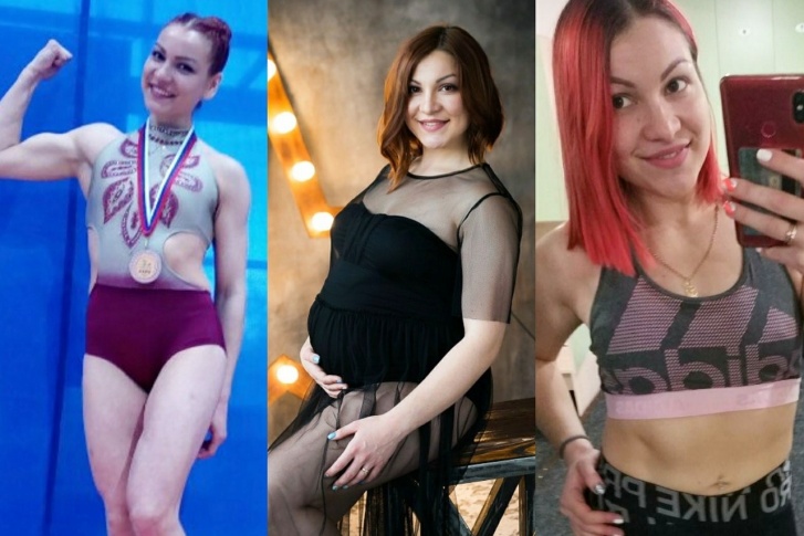 Слева направо: Наталья до беременности, во время нее и после второго похудения