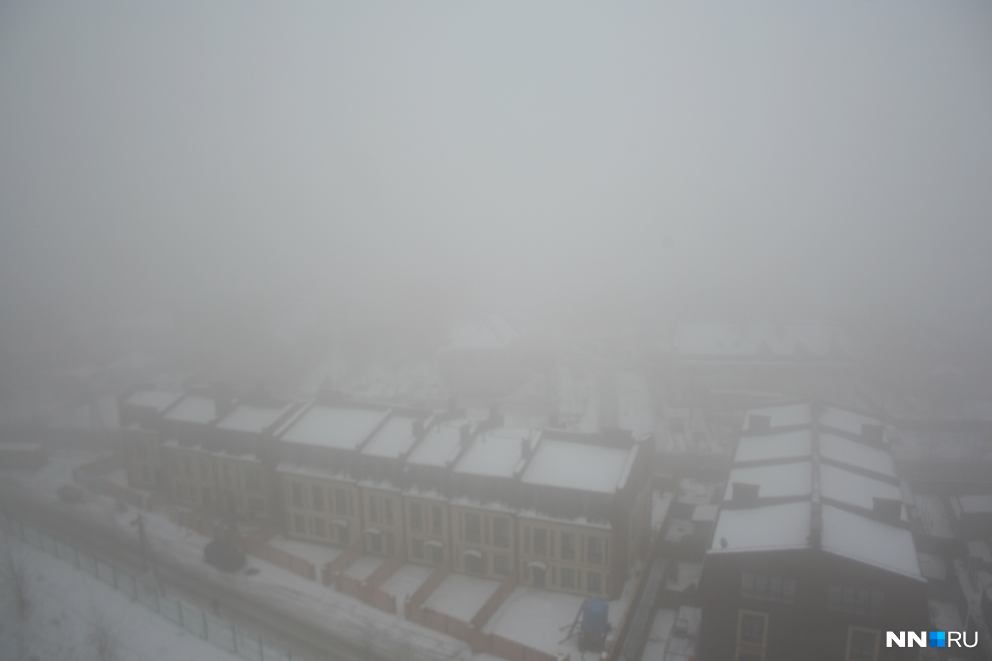 Сильный туман окутал Нижегородскую область
