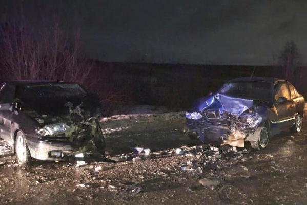 Место аварии на автодороге под Краснокамском Место аварии на автодороге под Краснокамском